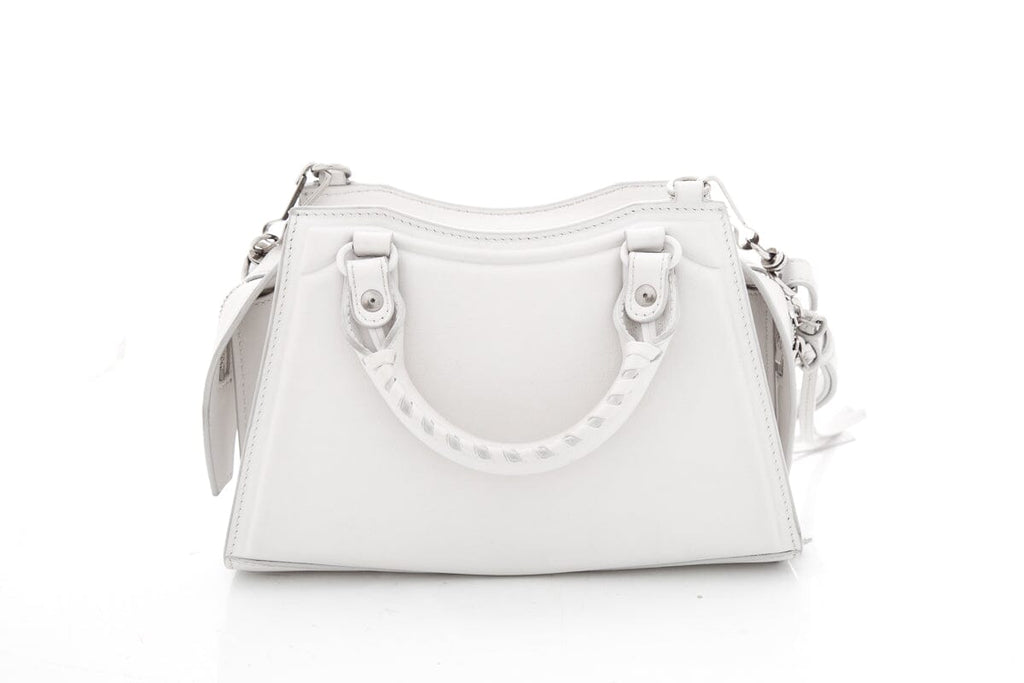 Balenciaga White Leather Neo Classic City Handbag