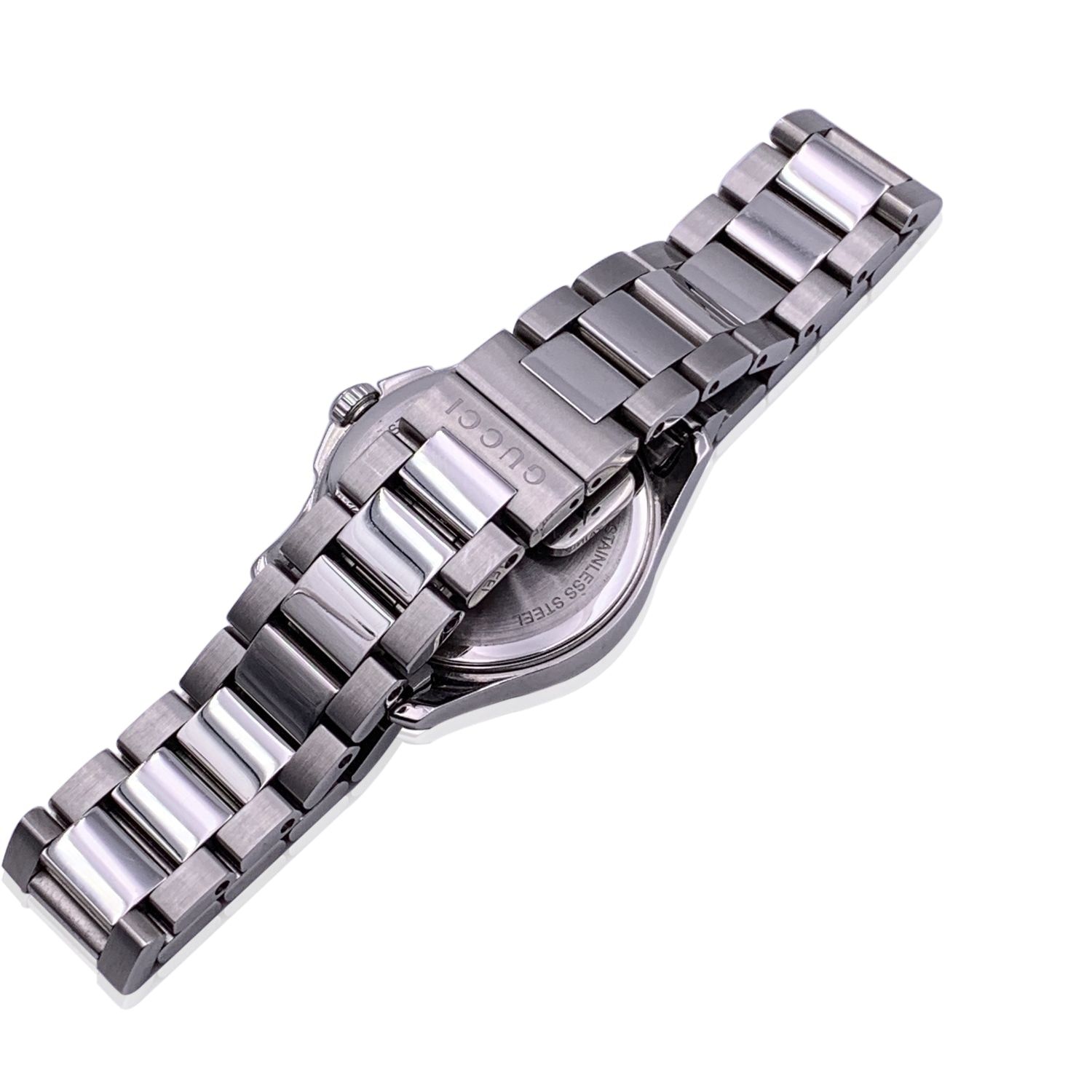 GUCCI G-Timeless Slim Stainless Steel 126.5 Black Dial Watch