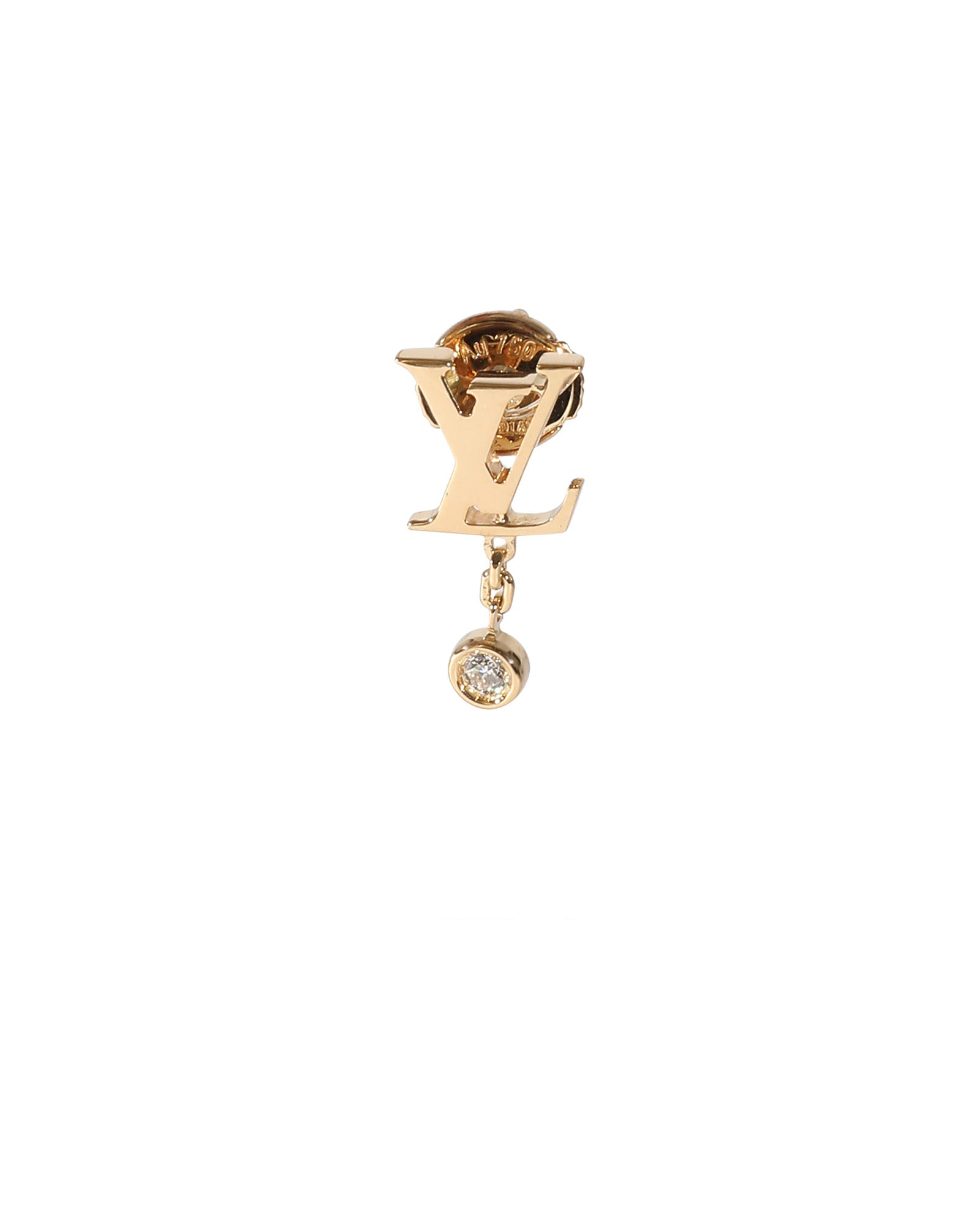 Louis Vuitton Idylle Blossom Single Diamond Earring in 18K Yellow Gold 03 CTW