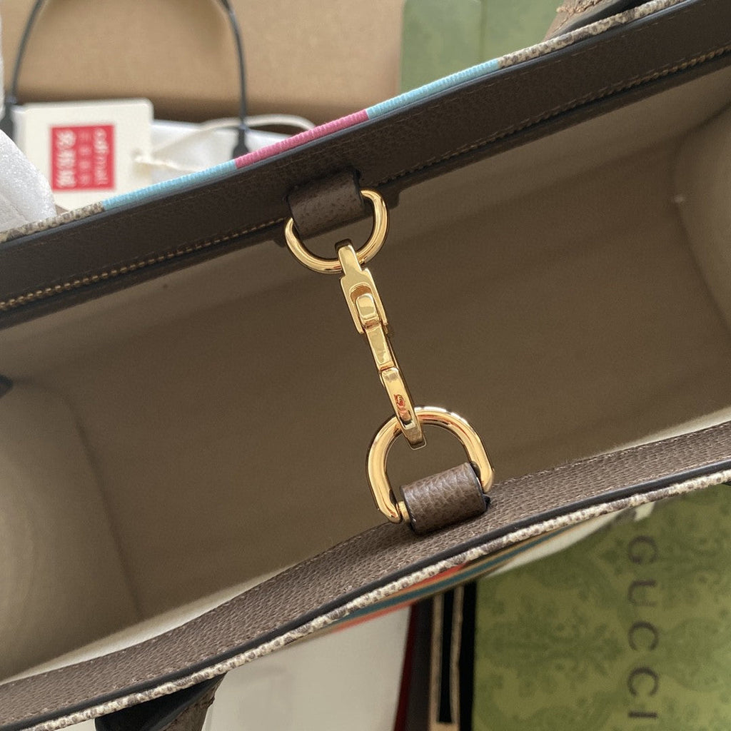 Glami MeGLAMIum Tote With Geometric Print Beige And Ebony Glami Supreme Canvas With Geometric And Web Print For Women 14.8in/37.5cm Glami 674148 UQHHG 8678