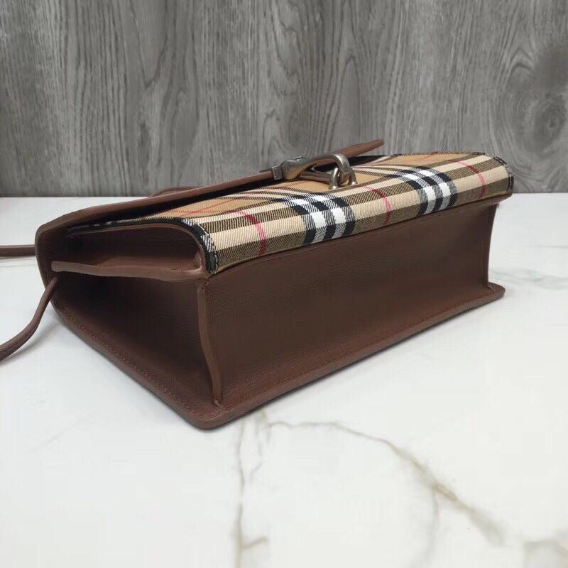 GLAMI Small Vintage Check And Crossbody Bag Brown For Women, WomenÃ¢â‚¬â„¢s Bags 9in/24cm