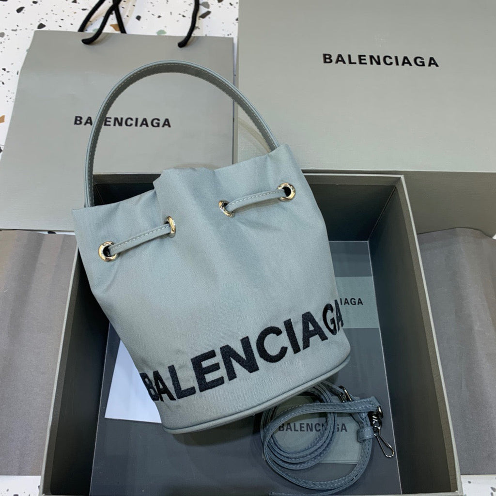 Balen Le Cagole MeGLAMIum Bucket Bag In Light Gray, For Women,  Bags 11.8in/30cm