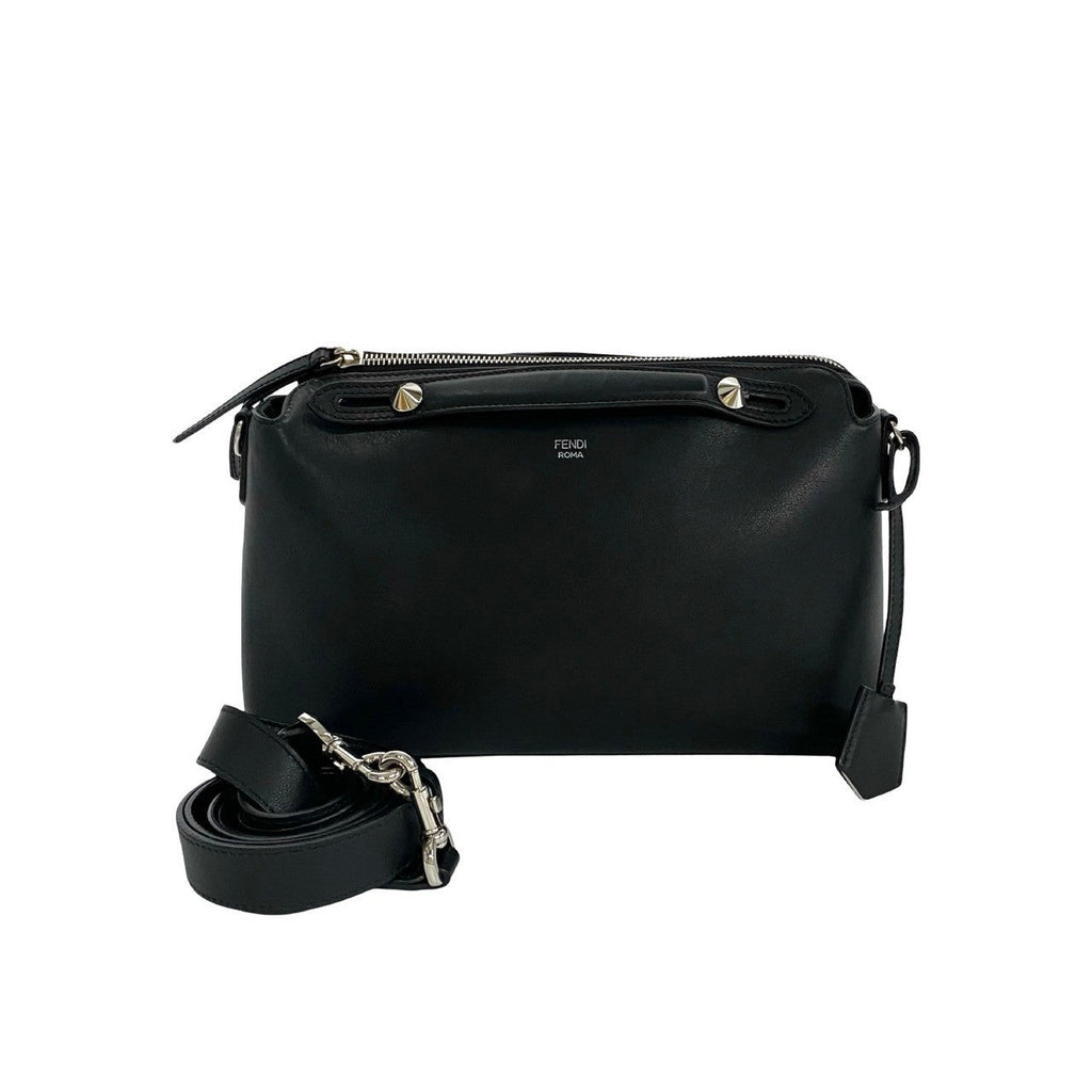 FENDI Shoulder Bag leather black By the way medium