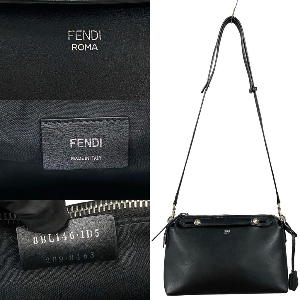 FENDI Shoulder Bag leather black By the way medium
