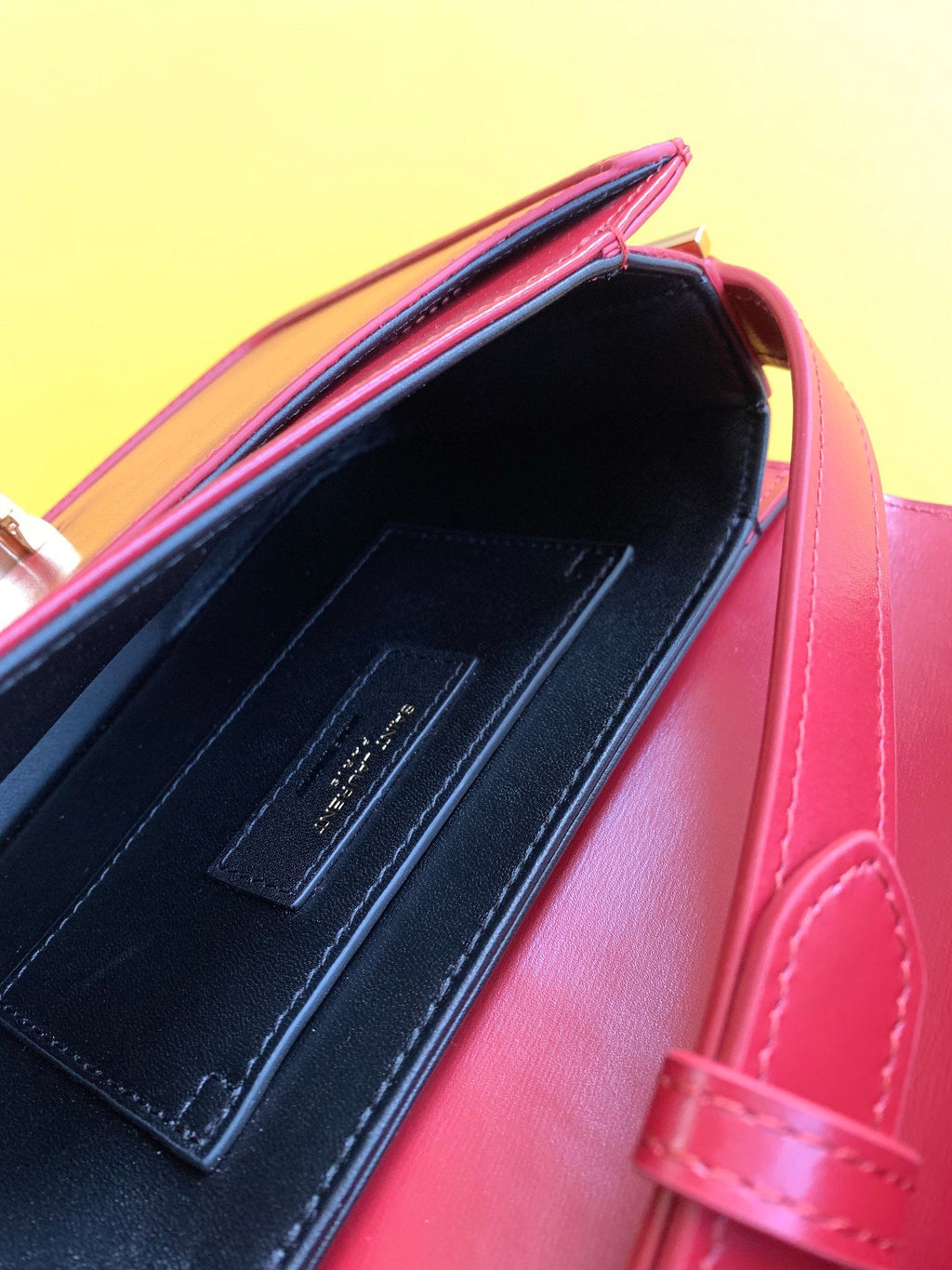 GLAMI Solferino Small Satchel Bag Red In Box With Gold Hardware 7.4in/19cm YSl 6343060SX0W6805