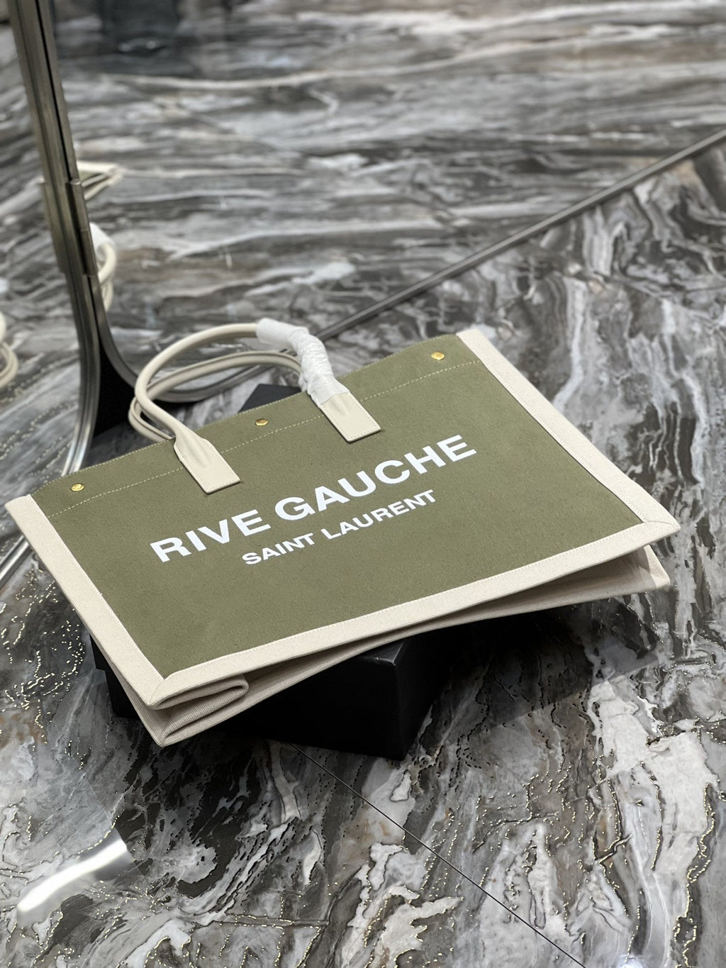 GLAMI Rive Gauche Tote Bag In Military Green For Women 18.9in/48cm YSL
