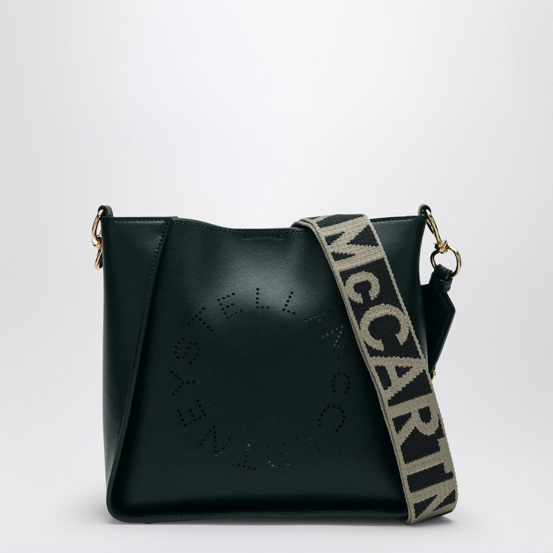 Stella Mccartney Logo Dark Green Shoulder Bag Women