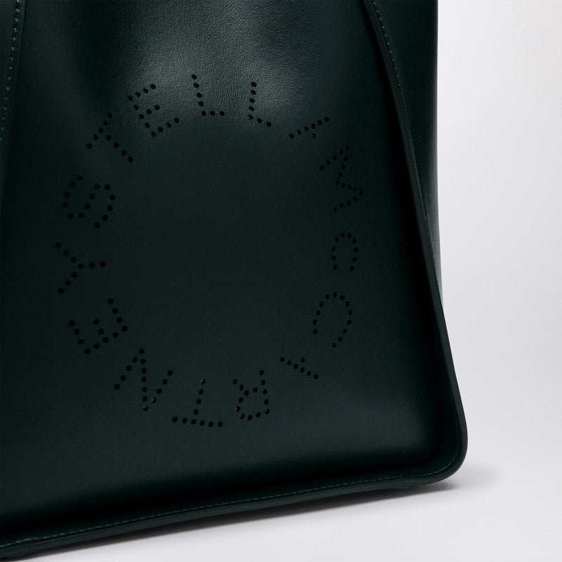 Stella Mccartney Logo Dark Green Shoulder Bag Women