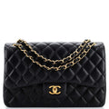 CHANEL Classic Double Flap Bag Quilted Lambskin Jumbo