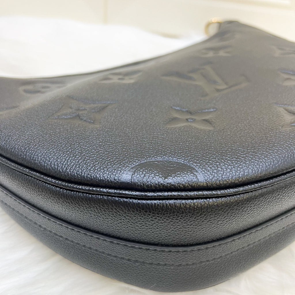 LV Loop Hobo in Black Noir Empreinte Leather and GHW (With Detachable Pouch)
