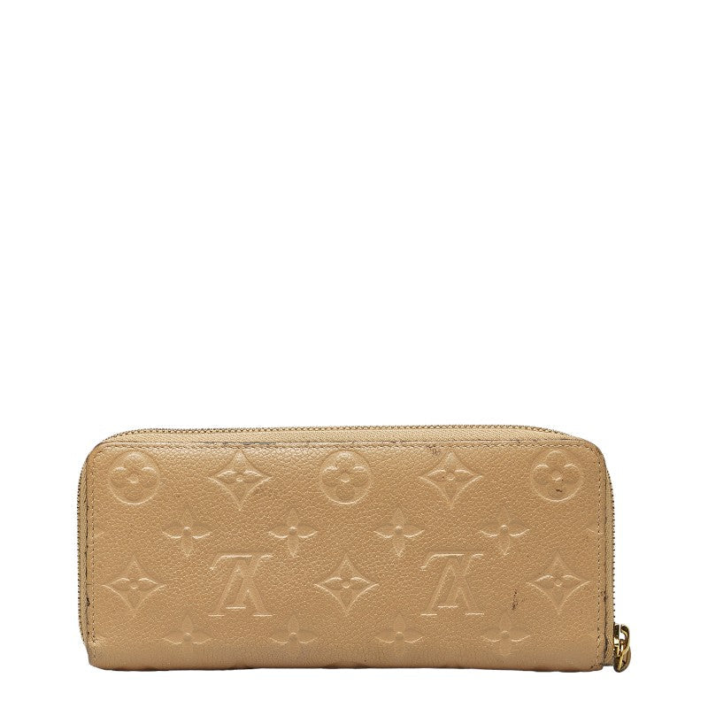 Louis Vuitton Monogram Amplant Portefolio Clemence Long Wallet M60173 Dune Beige Leather  Louis Vuitton