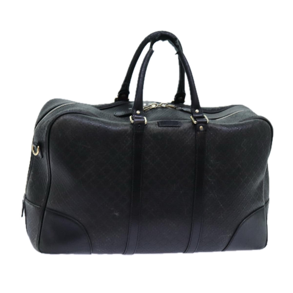 GUCCI Diamante Boston Bag Canvas Black 353394 70683