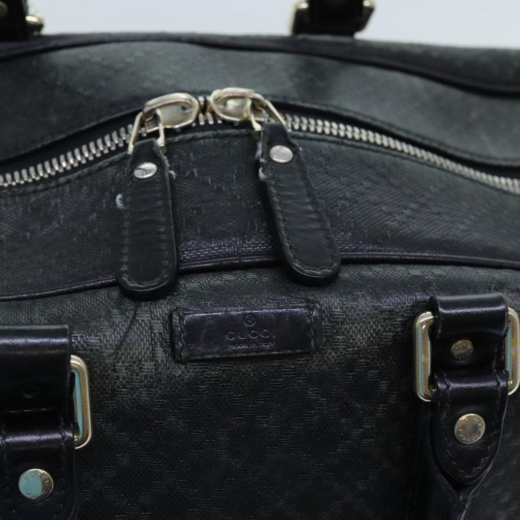 GUCCI Diamante Boston Bag Canvas Black 353394 70683