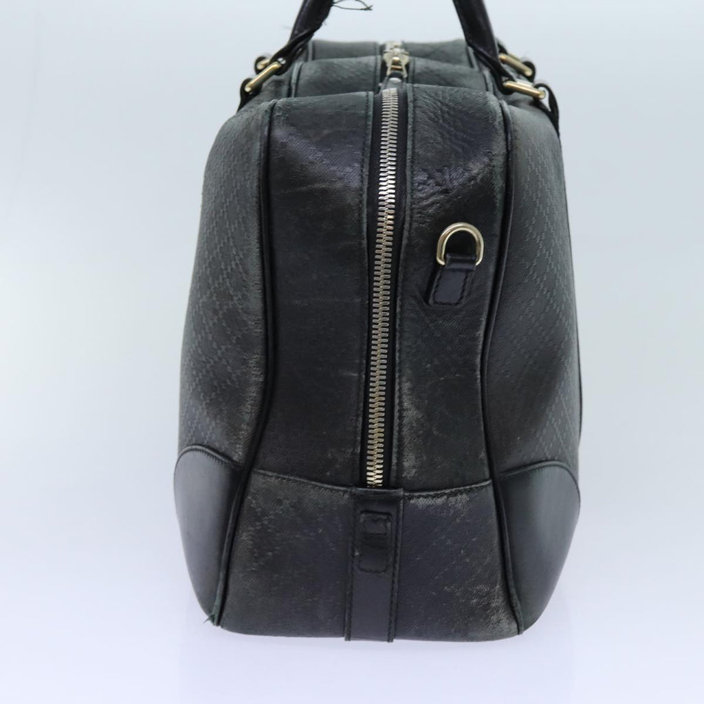 GUCCI Diamante Boston Bag Canvas Black 353394 70683