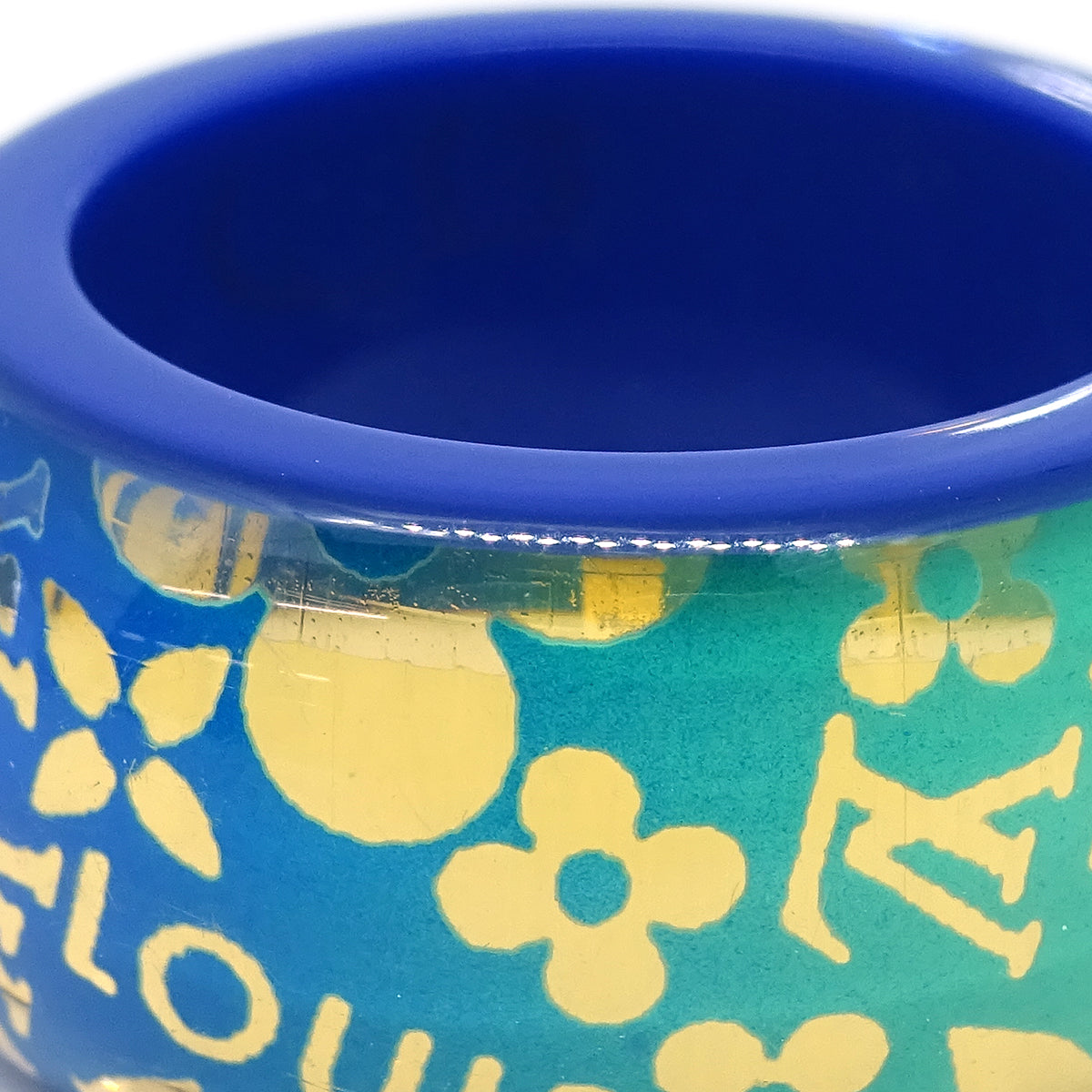 Louis Vuitton Blue Burg Tropical Cocktail Ring M66297 #52 #12 #M