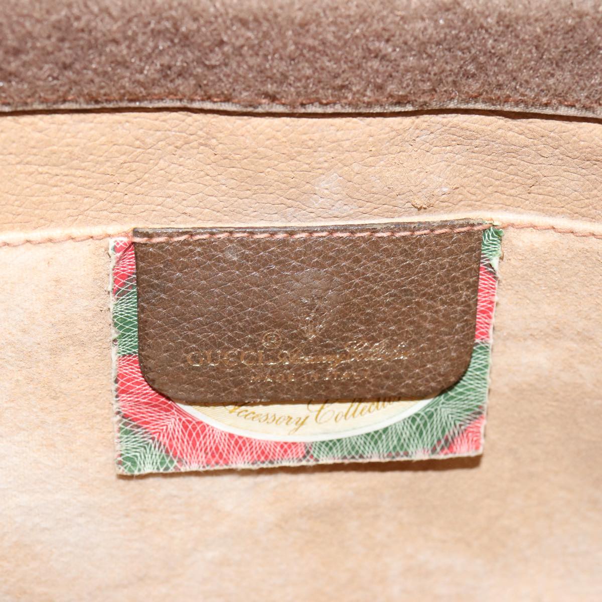 GUCCI GG Supreme Web Sherry Line Clutch Bag PVC Beige Red 89 01 033 70726