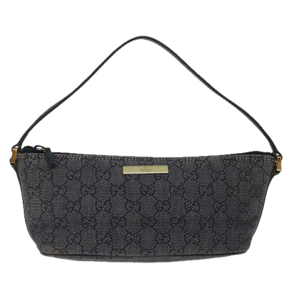 GUCCI GG Canvas Accessory Pouch Black 07198 70805