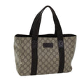 GUCCI GG Supreme Hand Bag PVC Beige 141976 70862