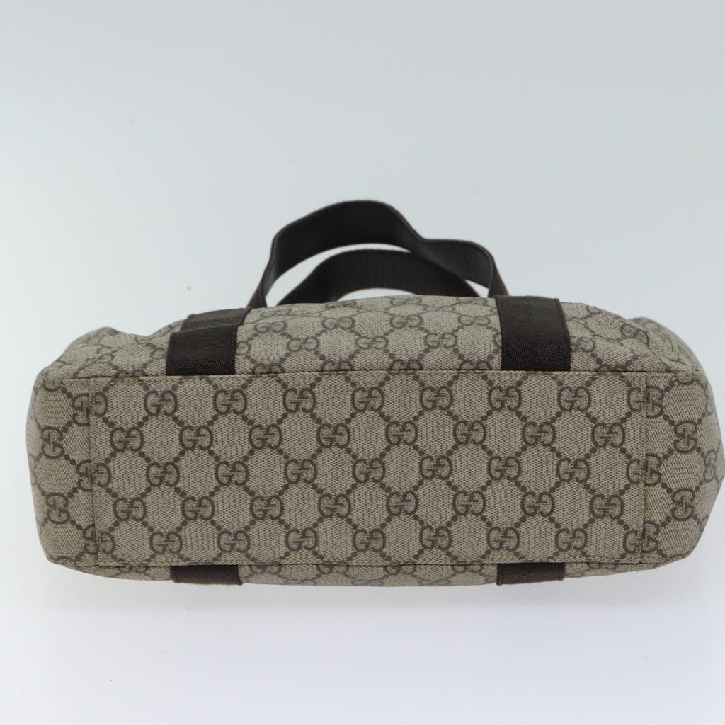 GUCCI GG Supreme Hand Bag PVC Beige 141976 70862