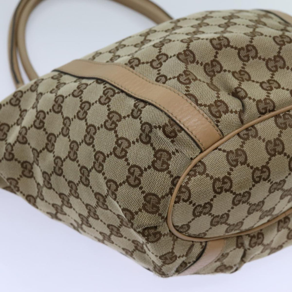 GUCCI GG Canvas Shoulder Bag Beige 211982 70870