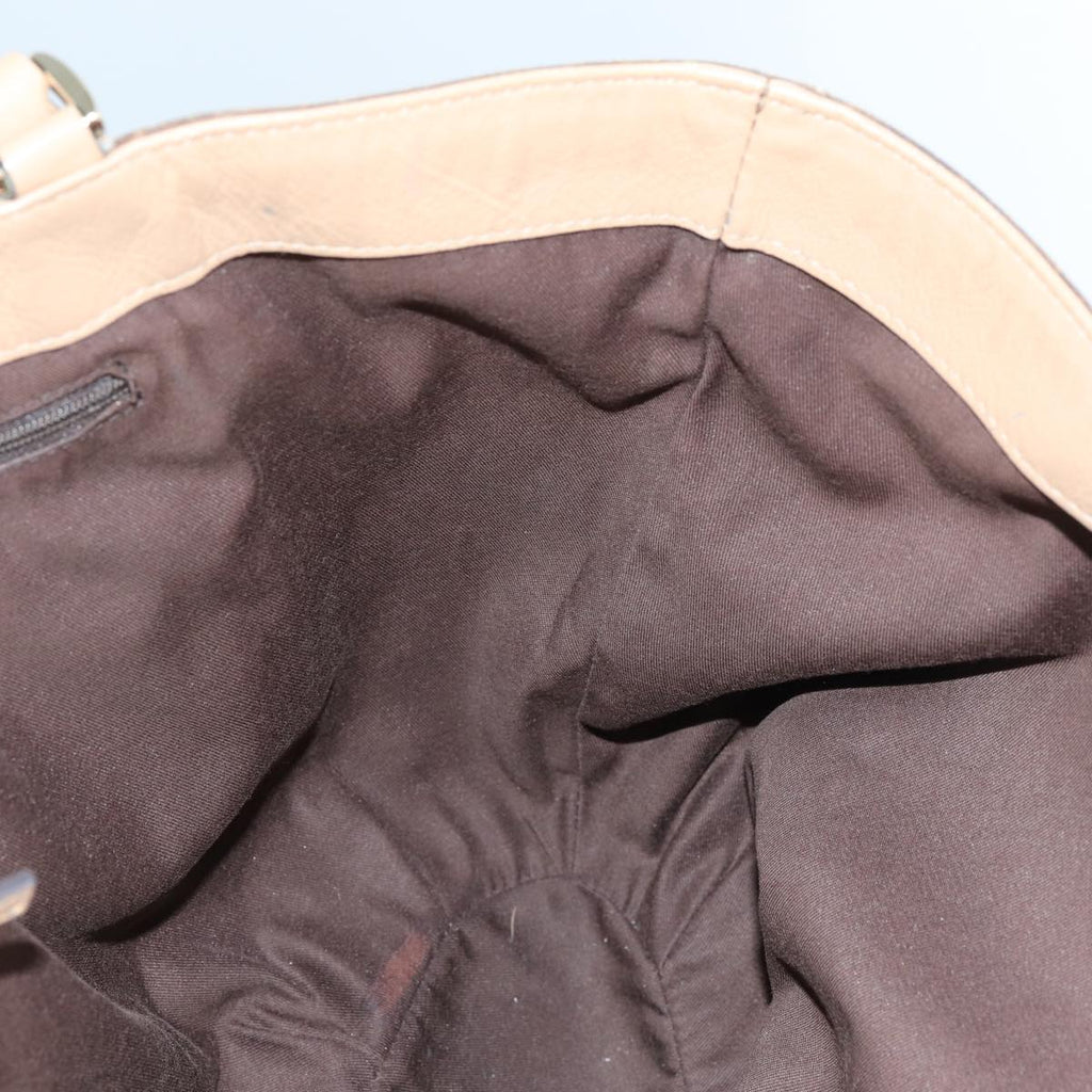 GUCCI GG Canvas Shoulder Bag Beige 211982 70870