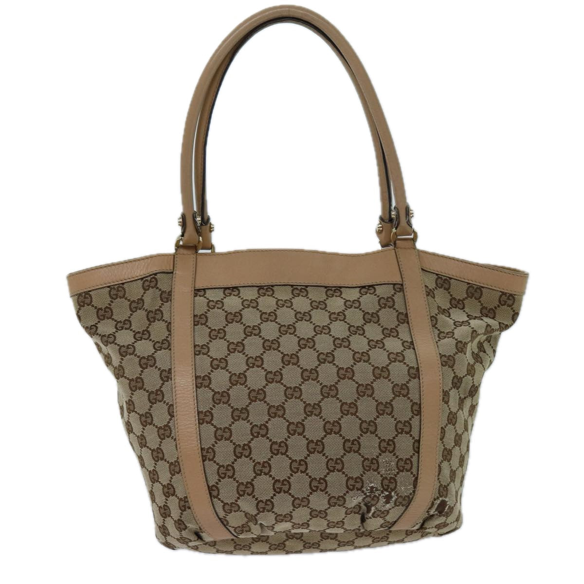 GUCCI GG Canvas Shoulder Bag Beige 211982 70870