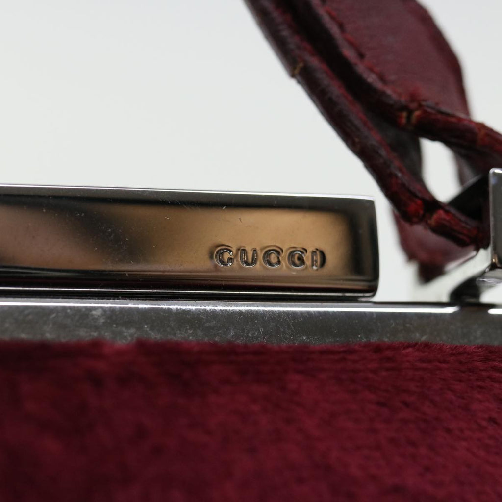 GUCCI Shoulder Bag Satin outlet Bordeaux 70958