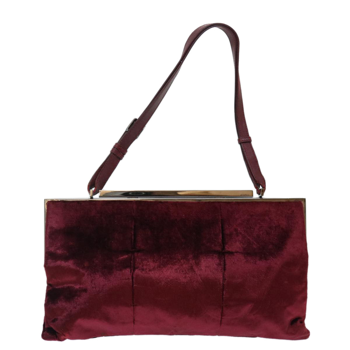 GUCCI Shoulder Bag Satin outlet Bordeaux 70958
