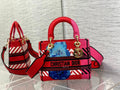 GLAMI MeGLAMIum Lady D-Lite Bag D-GlamIower Pop Embroidery, Bright Pink Multicolor Handbags, 24cm CD M0565OROO_M885