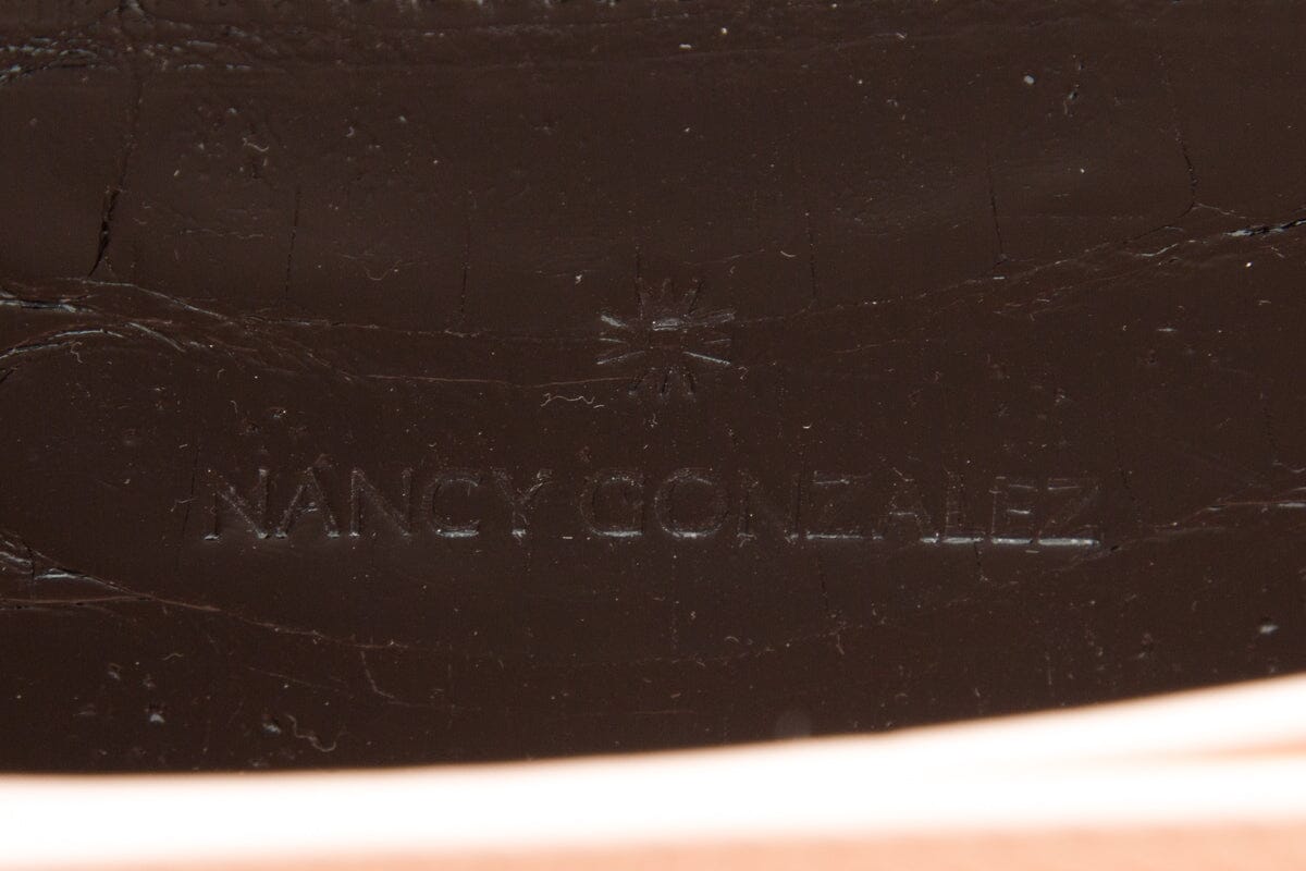Nancy Gonzalez Black Croc & Leather Handbag