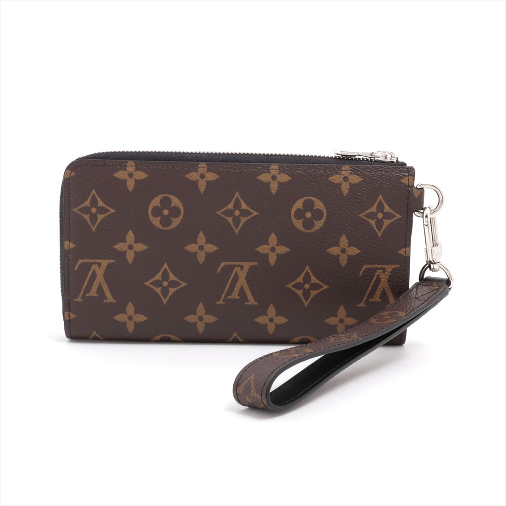 Louis Vuitton Monogram Makassar Zippy Dragon M69407 Black X Brown Round Zip Wallet