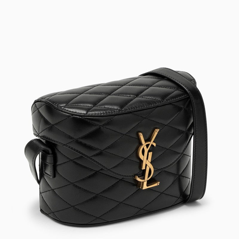 Saint Laurent Box Bag June Black Quilted Leather Women