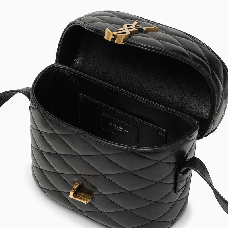 Saint Laurent Box Bag June Black Quilted Leather Women