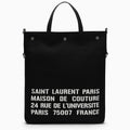 Saint Laurent North/South Tote Bag In Black Canvas Men