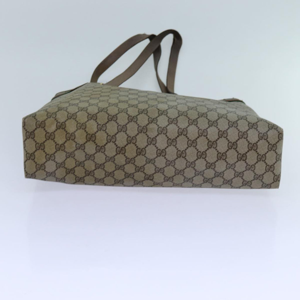 GUCCI GG Canvas Web Sherry Line Tote Bag PVC Beige Green Red 71030