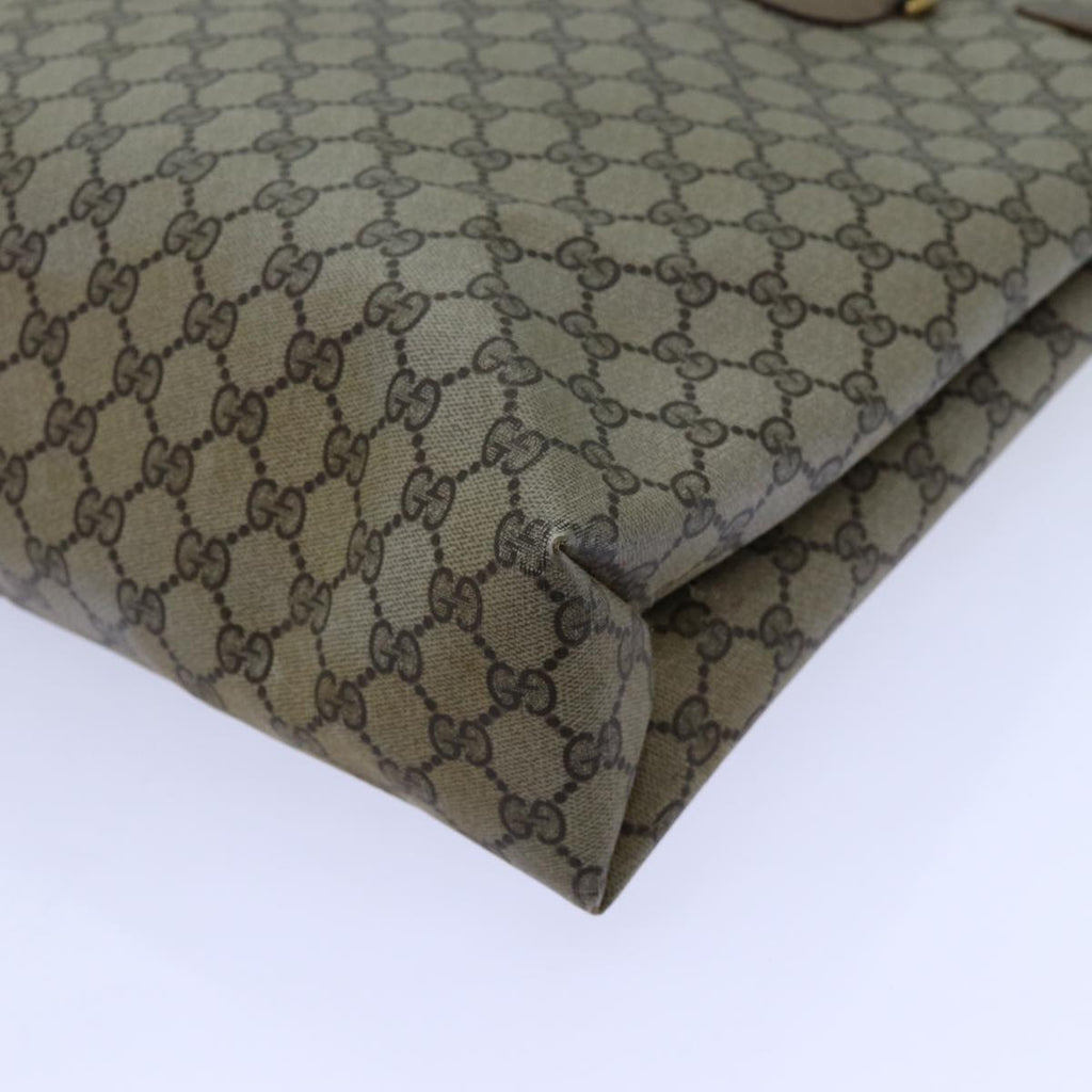 GUCCI GG Canvas Web Sherry Line Tote Bag PVC Beige Green Red 71030