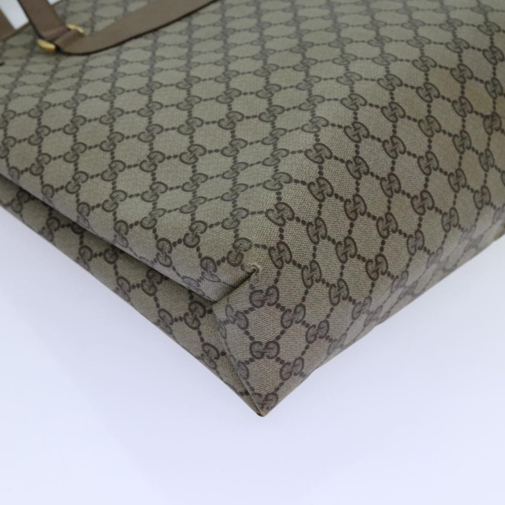 GUCCI GG Canvas Web Sherry Line Tote Bag PVC Beige Green Red 71030