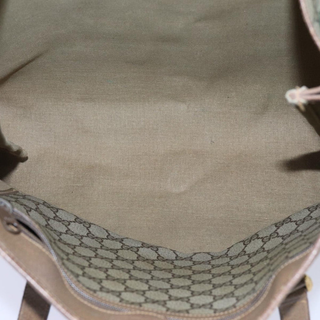 GUCCI GG Canvas Web Sherry Line Tote Bag PVC Beige Green Red 71030