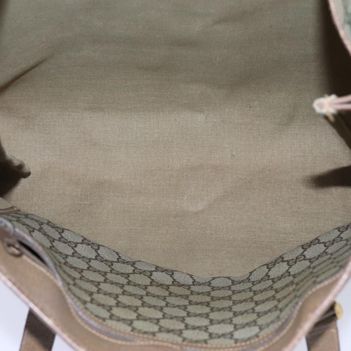 GUCCI GG Canvas Web Sherry Line Tote Bag PVC Beige Green Red 71030
