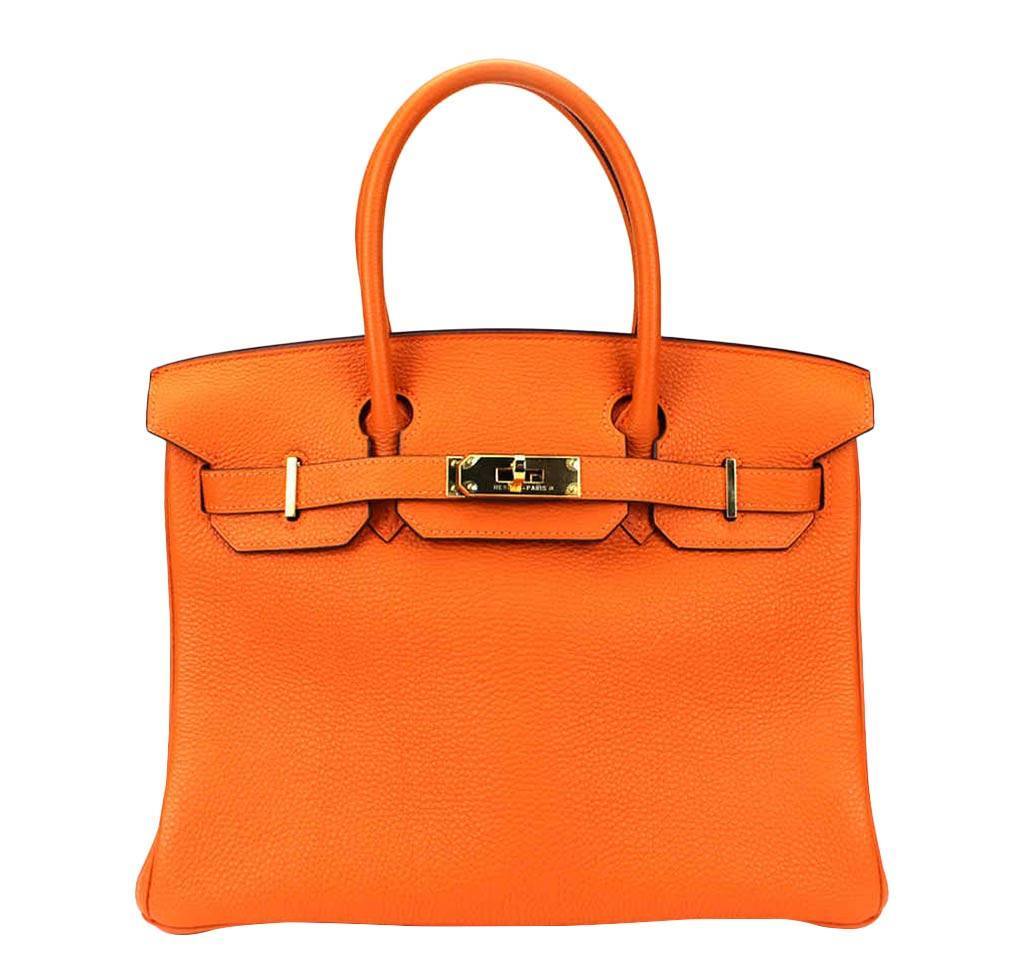 HermÃƒÆ’Ã‚Â¨s Birkin 30 Orange Bag PHW
