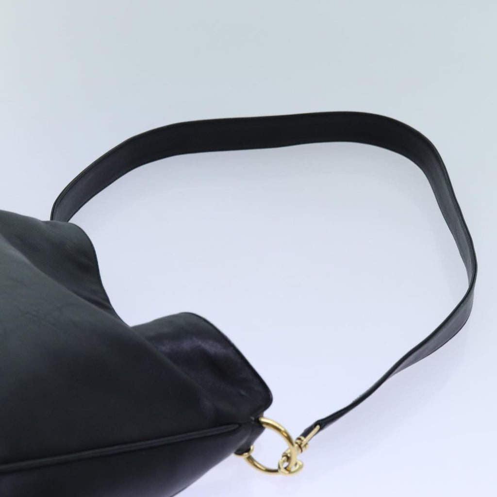 GUCCI Bamboo Shoulder Bag Leather 2way Black 71119