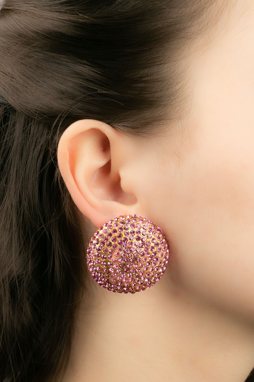 Boucles d'oreilles strassÃƒÆ’Ã‚Â©es Chanel