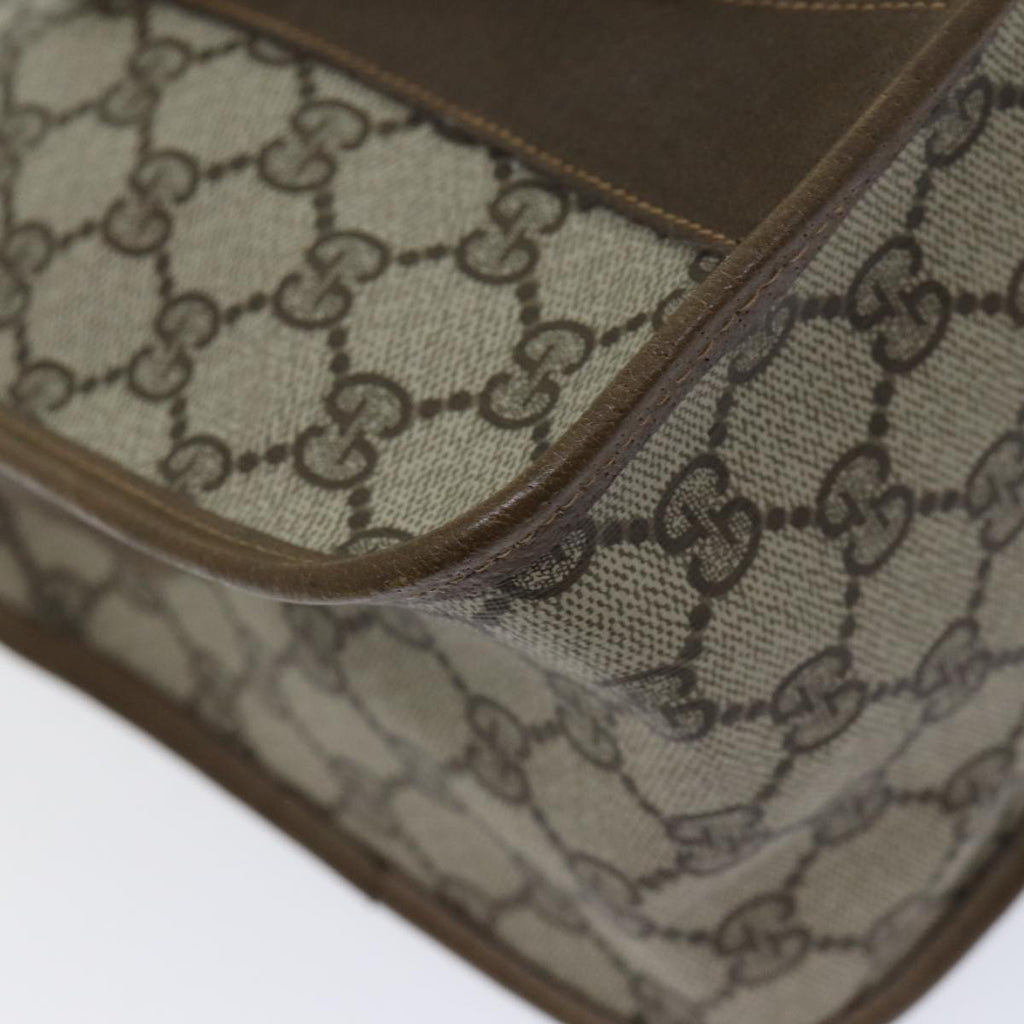 GUCCI GG Canvas Web Sherry Line Hand Bag PVC 2way Beige Green Red 71167