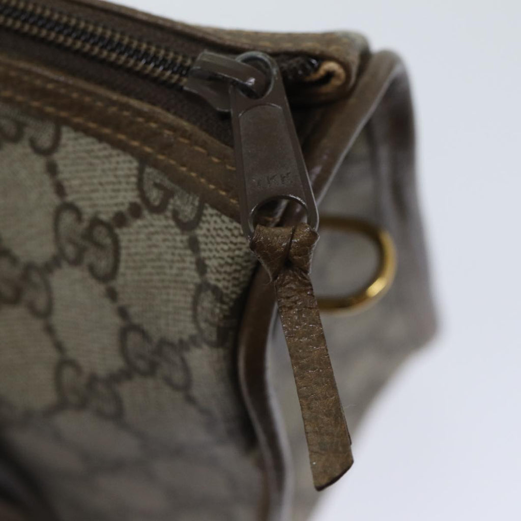 GUCCI GG Canvas Web Sherry Line Hand Bag PVC 2way Beige Green Red 71167