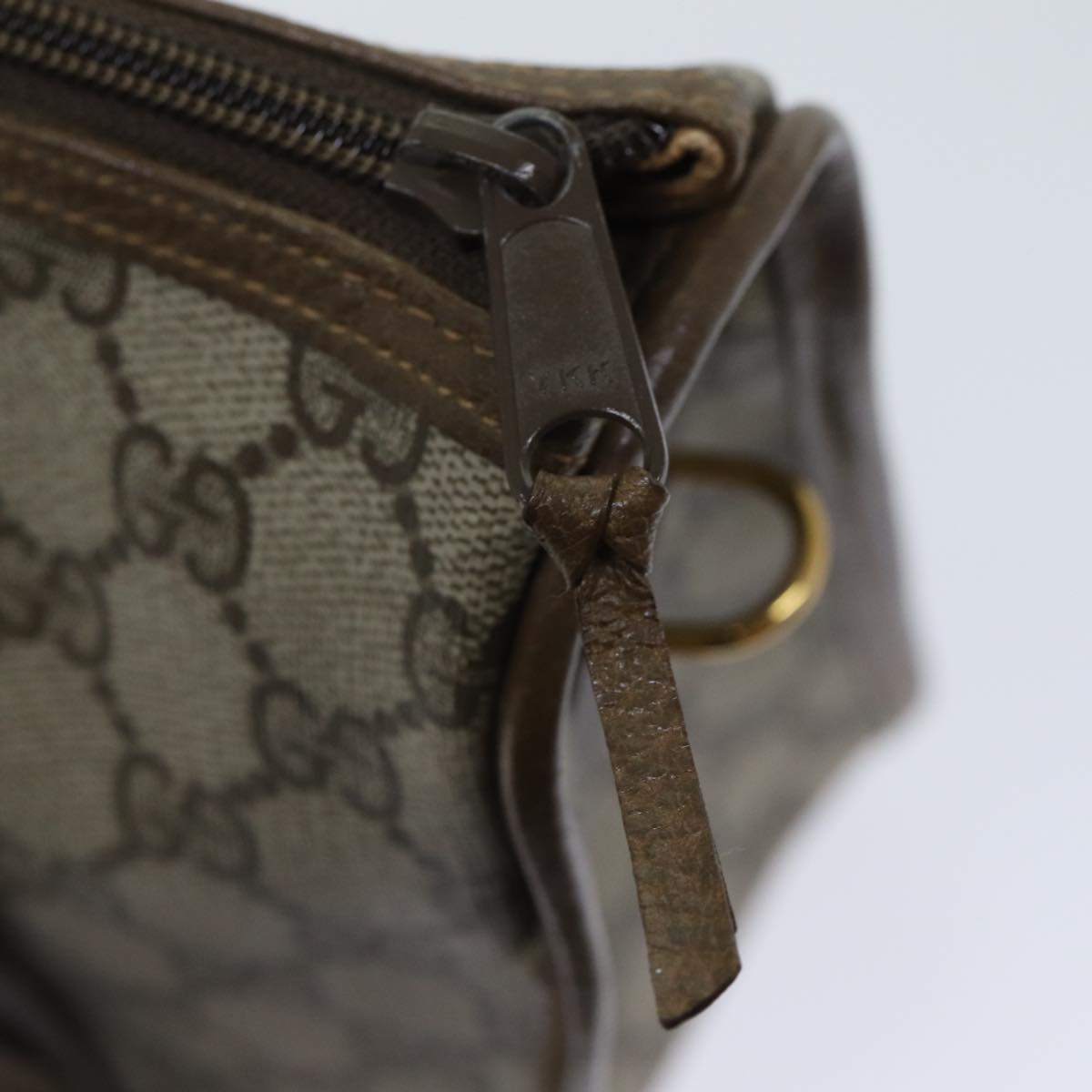 GUCCI GG Canvas Web Sherry Line Hand Bag PVC 2way Beige Green Red 71167