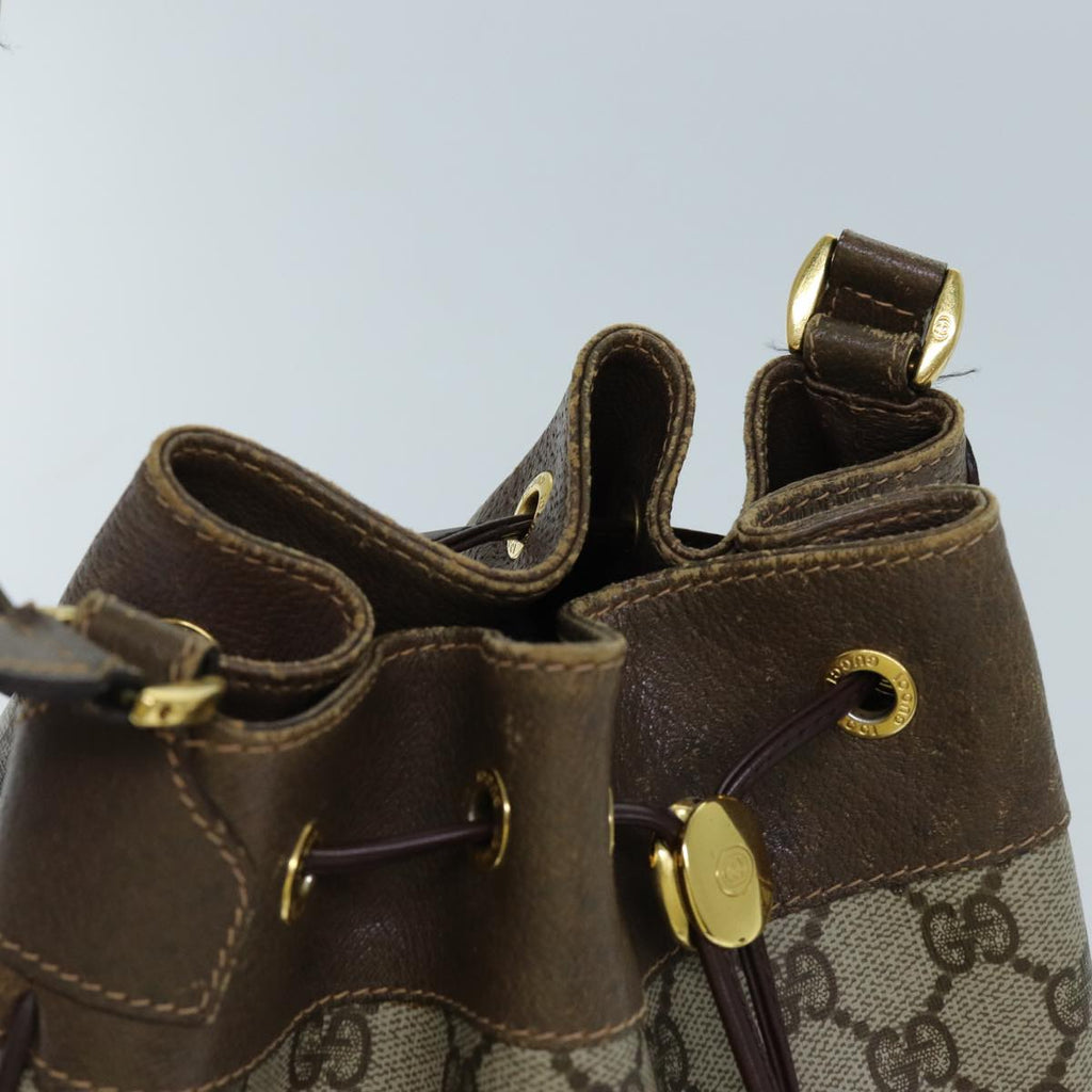 GUCCI GG Canvas Web Sherry Line Shoulder Bag PVC Beige Green Red 71174