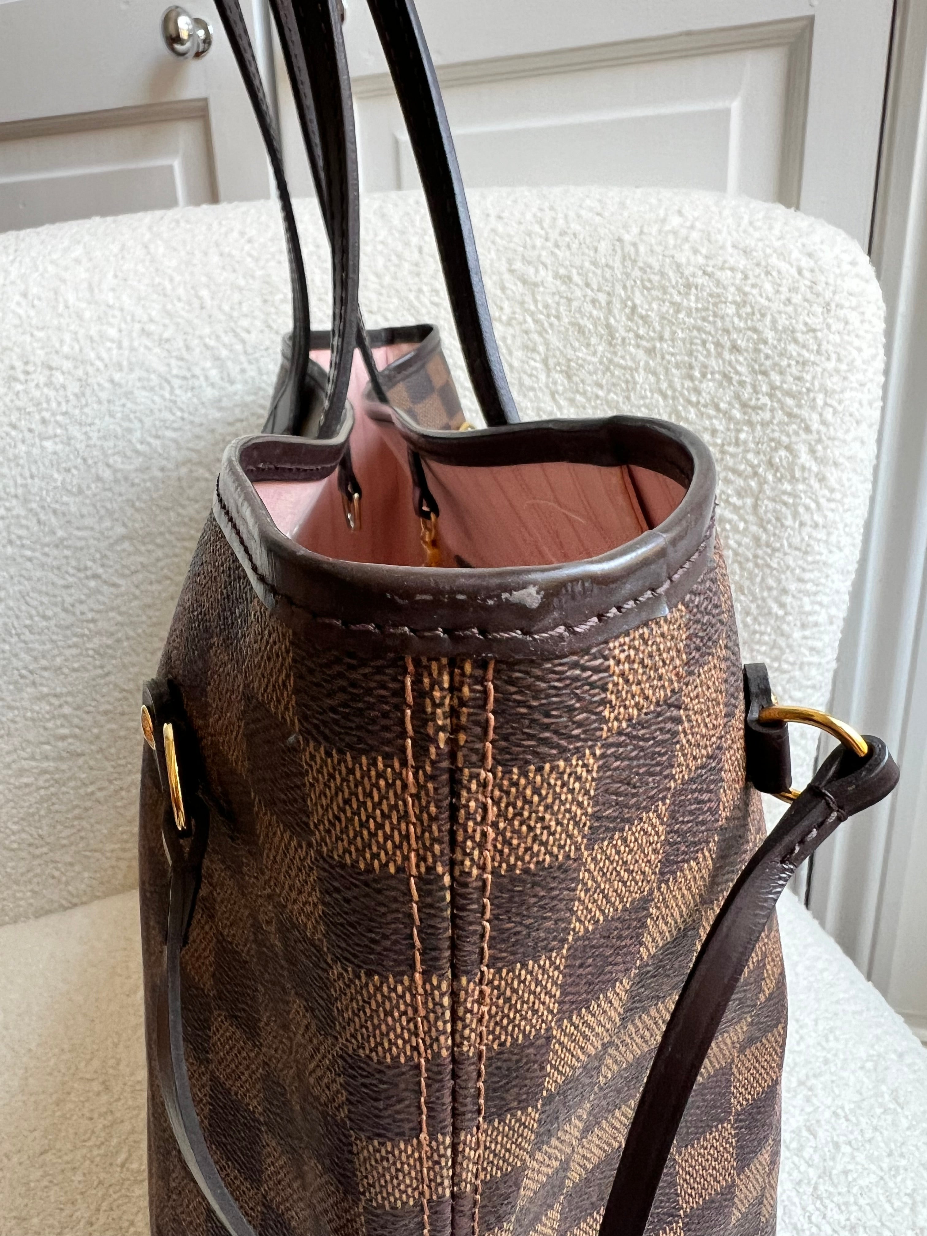 Louis Vuitton Neverfull MM Damier Ebene Rose Ballerine (RRP £1410)