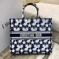 GLAMI Large Book Tote Blue and White Ãƒâ€°toile Embroidery, Blue/White, For Women WomenÃ¢â‚¬â„¢s Handbags, 41cm CD M1286ZTQX_M928