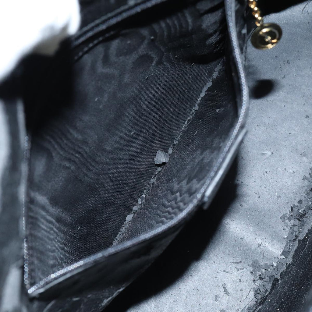 GUCCI Bamboo Hand Bag Leather 2way Black 71310