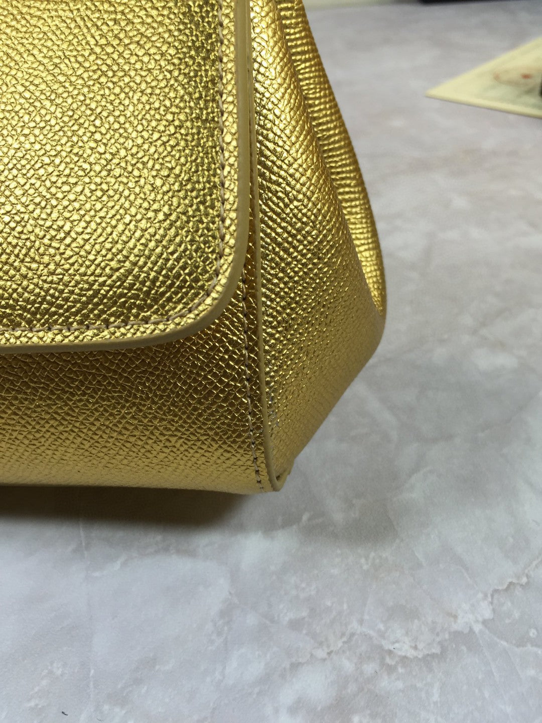 GLAMI MeGLAMIum Sicily Handbag In Dauphine Gold For Women 10.2in/26cm GLAMIÃ‚Â 